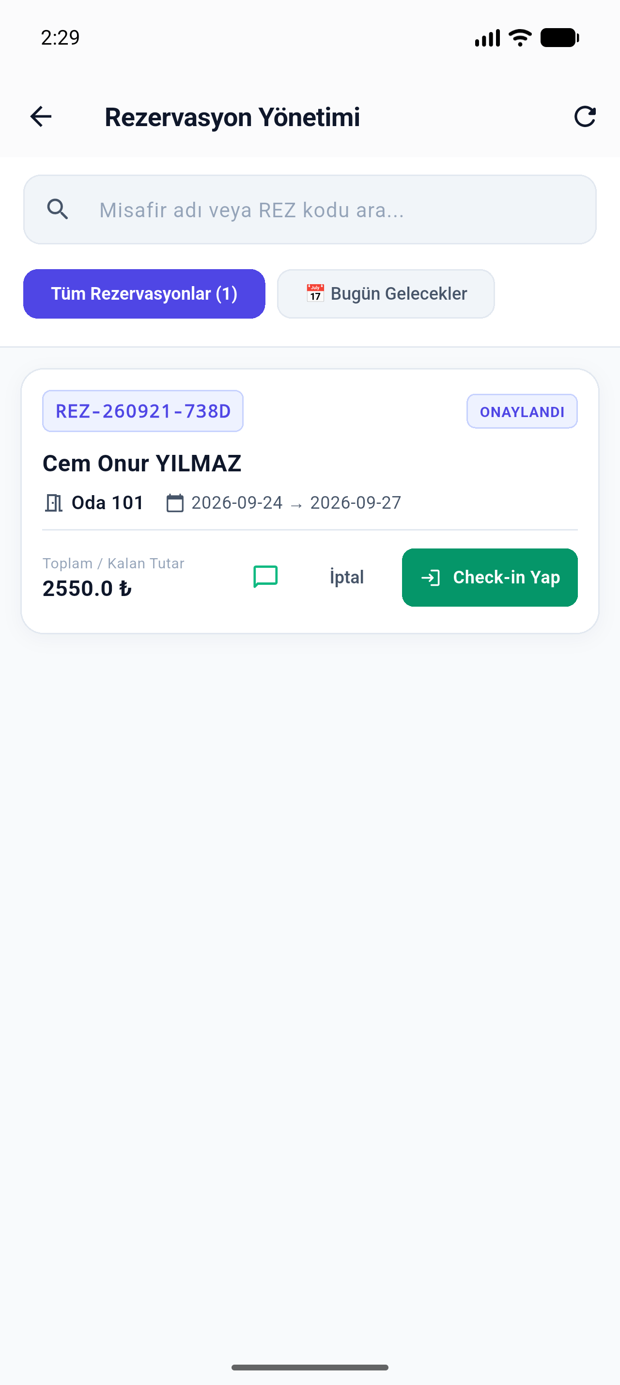 InnDesk360 Rezervasyonlar